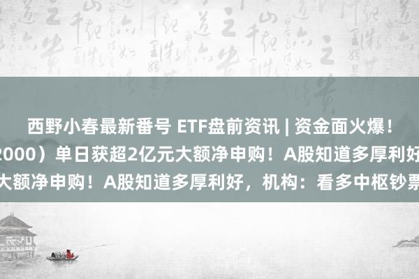 西野小春最新番号 ETF盘前资讯 | 资金面火爆！中证100ETF基金（562000）单日获超2亿元大额净申购！A股知道多厚利好，机构：看多中枢钞票