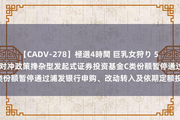 【CADV-278】極選4時間 巨乳女狩り 5 华宝量化C: 对于华宝量化对冲政策搀杂型发起式证券投资基金C类份额暂停通过浦发银行申购、改动转入及依期定额投资业务的公告