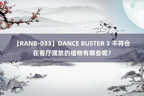 【RANB-033】DANCE BUSTER 3 不符合在客厅摆放的植物有哪些呢？