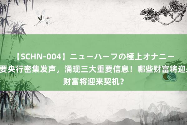 【SCHN-004】ニューハーフの極上オナニー 众人主要央行密集发声，涌现三大重要信息！哪些财富将迎来契机？