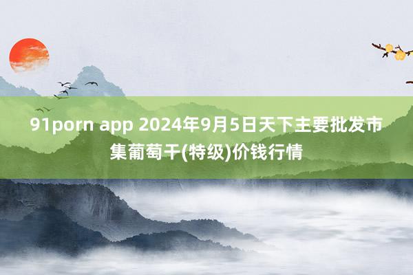 91porn app 2024年9月5日天下主要批发市集葡萄干(特级)价钱行情