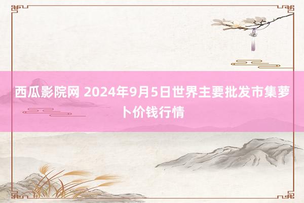 西瓜影院网 2024年9月5日世界主要批发市集萝卜价钱行情