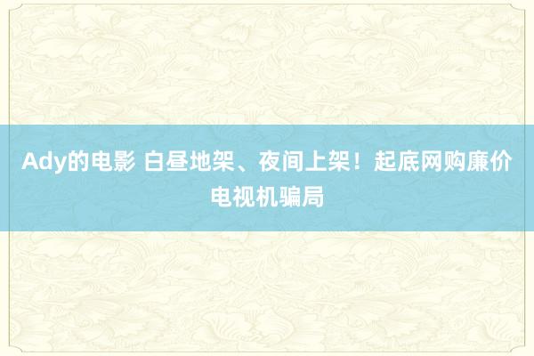 Ady的电影 白昼地架、夜间上架！起底网购廉价电视机骗局