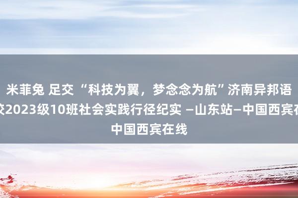 米菲兔 足交 “科技为翼，梦念念为航”济南异邦语学校2023级10班社会实践行径纪实 —山东站—中国西宾在线