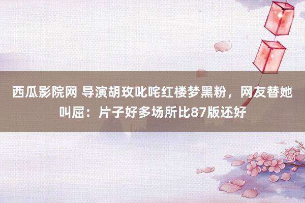 西瓜影院网 导演胡玫叱咤红楼梦黑粉，网友替她叫屈：片子好多场所比87版还好